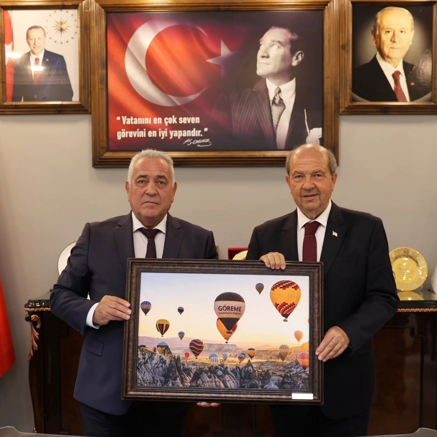 Cumhurbaşkanı Ersin Tatar’dan Göreme Belediye Başkanı Ömer Eren’e Ziyaret